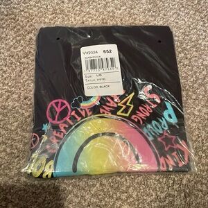 NWT size 10/12 long sleeve rainbow happy face graphic tee childrens place